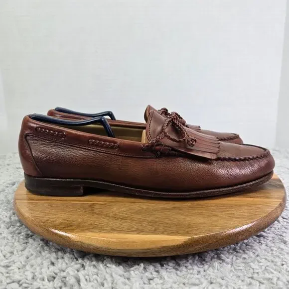 Allen Edmonds Nottingham Brown Kiltie Woven Lace Tassel Daily Loafer Mens 11.5 D